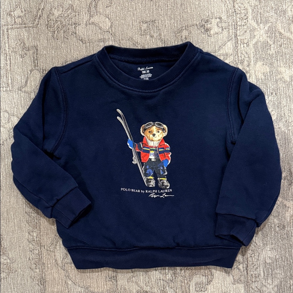 Ralph Lauren Navy Ski Polo Bear Sweatshirt